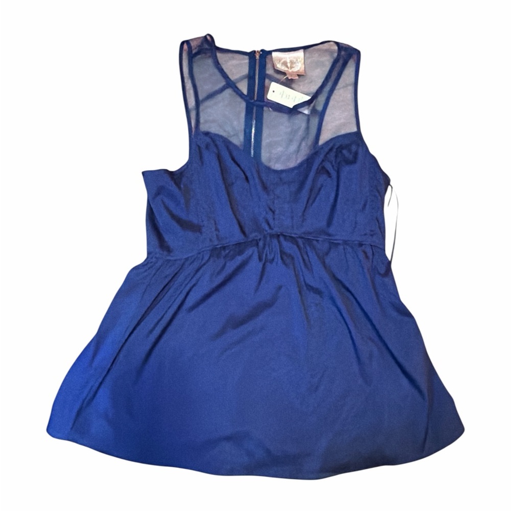Romeo & Juliet Couture Women's Peplum Top Sleeveless size medium‎ Mesh